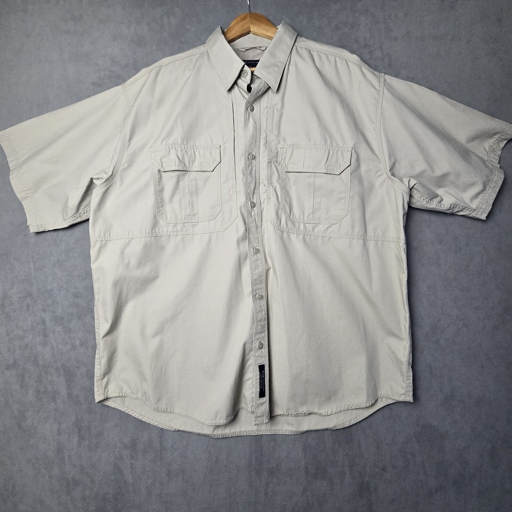 511 Tactical Shirt Mens 2XL Tan Taclite Pro Vented Ripstop Military EMS Shooting